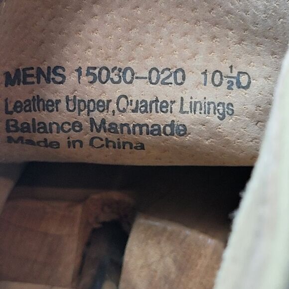 Florsheim Limited Tan Distressed Pebbled Leather Wingtips Ankle Boots 10.5D - Picture 8 of 9